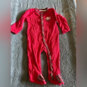 Thermal “first Christmas” footie pajamas